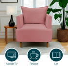 Poltrona Decorativa Para Sala Recepção Escritório Consultório