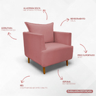 Poltrona Decorativa Para Sala Recepção Escritório Consultório