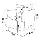 Poltrona Decorativa Para Sala Recepção Escritório Consultório