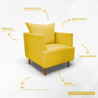 Poltrona Decorativa Para Sala Recepção Escritório Consultório