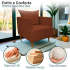 Poltrona Decorativa Para Sala Recepção Escritório Consultório