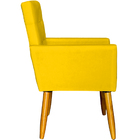 Poltrona Decorativa Para Sala Recepção Isa Suede Amarelo Pé P