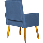 Poltrona Decorativa Para Sala Recepção Isa Suede Azul Marinho