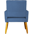 Poltrona Decorativa Para Sala Recepção Isa Suede Azul Marinho