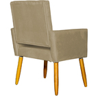 Poltrona Decorativa Para Sala Recepção Isa Suede Nude Pé Pali