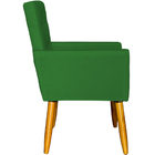 Poltrona Decorativa Para Sala Recepção Isa Suede Verde Pé Pal