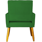 Poltrona Decorativa Para Sala Recepção Isa Suede Verde Pé Pal