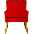 Poltrona Decorativa Para Sala Recepção Isa Vermelho Cores Pé