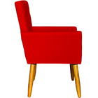 Poltrona Decorativa Para Sala Recepção Isa Vermelho Cores Pé