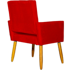 Poltrona Decorativa Para Sala Recepção Isa Vermelho Cores Pé