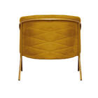 Poltrona Decorativa Para Sala Recepção Italia Suede Mostarda