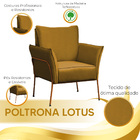 Poltrona Decorativa Para Sala Recepção Lotus Suede Mostarda C