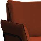 Poltrona Decorativa Para Sala Recepção Lotus Suede Telha Com