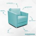 Poltrona Decorativa Para Sala Recepção Manicure Consultório C