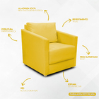 Poltrona Decorativa Para Sala Recepção Manicure Consultório C