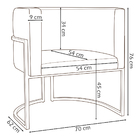 Poltrona Decorativa Para Sala Recepção Manicure Consultório L