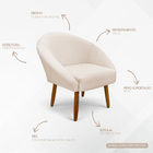 Poltrona Decorativa Para Sala Recepção Manicure Consultório S