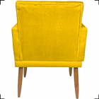 Poltrona Decorativa Para Sala Recepção Nina Capitonê com Base