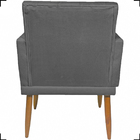 Poltrona Decorativa Para Sala Recepção Nina Capitonê com Base