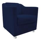 Poltrona Decorativa Para Sala Tilla Suede Azul Marinho