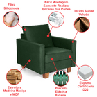 Poltrona Decorativa Para Sala Veludo Plaza Verde - Straub Web