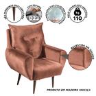 Poltrona Decorativa Para Sala Veludo Rosê Bali Shop Jm