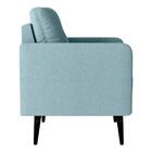 Poltrona Decorativa Para Sala Viena Boucle Azul