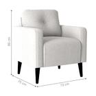 Poltrona Decorativa Para Sala Viena Boucle Bege