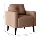 Poltrona Decorativa Para Sala Viena Boucle Marrom