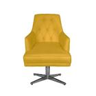 Poltrona Decorativa Paris Retro Suede Mostarda - Dominic Decor