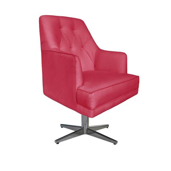 Poltrona Decorativa Paris Retro Suede Rosa Pink - Dominic Dec