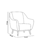 Poltrona Decorativa Pauline D07 Base Madeira Linho Marfim - D