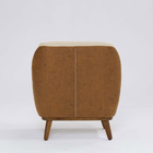 Poltrona Decorativa Pauline D07 Corano Terracota E Algodão Cr