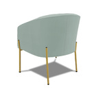 Poltrona Decorativa Pé De Ferro Dourado Kit 2 Stella Cotelê I