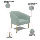 Poltrona Decorativa Pé De Ferro Dourado Kit 2 Stella Cotelê I