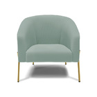 Poltrona Decorativa Pé De Ferro Dourado Kit 2 Stella Cotelê I