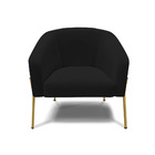 Poltrona Decorativa Pé De Ferro Dourado Kit 2 Stella Linho Pr