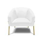 Poltrona Decorativa Pé De Ferro Dourado Kit 2 Stella Sintétic