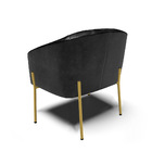 Poltrona Decorativa Pé De Ferro Dourado Kit 2 Stella Sintétic