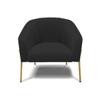 Poltrona Decorativa Pé De Ferro Dourado Kit 2 Stella Veludo P