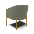 Poltrona Decorativa Pé De Ferro Dourado Stella Bouclê D03 - D