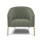 Poltrona Decorativa Pé De Ferro Dourado Stella Bouclê D03 - D