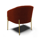 Poltrona Decorativa Pé De Ferro Dourado Stella Bouclê D03 - D