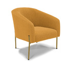 Poltrona Decorativa Pé De Ferro Dourado Stella Bouclê D03 - D