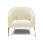 Poltrona Decorativa Pé De Ferro Dourado Stella Cotelê Int/vel