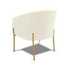 Poltrona Decorativa Pé De Ferro Dourado Stella Cotelê Int/vel