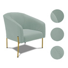 Poltrona Decorativa Pé De Ferro Dourado Stella Cotelê Int/vel