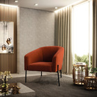 Poltrona Decorativa Pé De Ferro Preto Kit 2 Stella Bouclê Ter