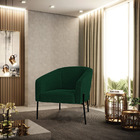 Poltrona Decorativa Pé De Ferro Preto Kit 2 Stella Bouclê Ver