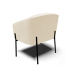 Poltrona Decorativa Pé De Ferro Preto Kit 2 Stella Linho D03